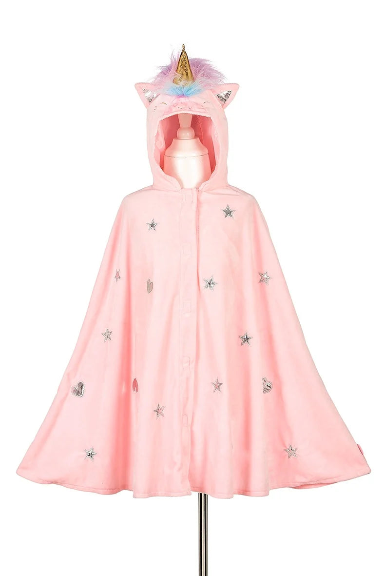 Unicorn cape off white en roze