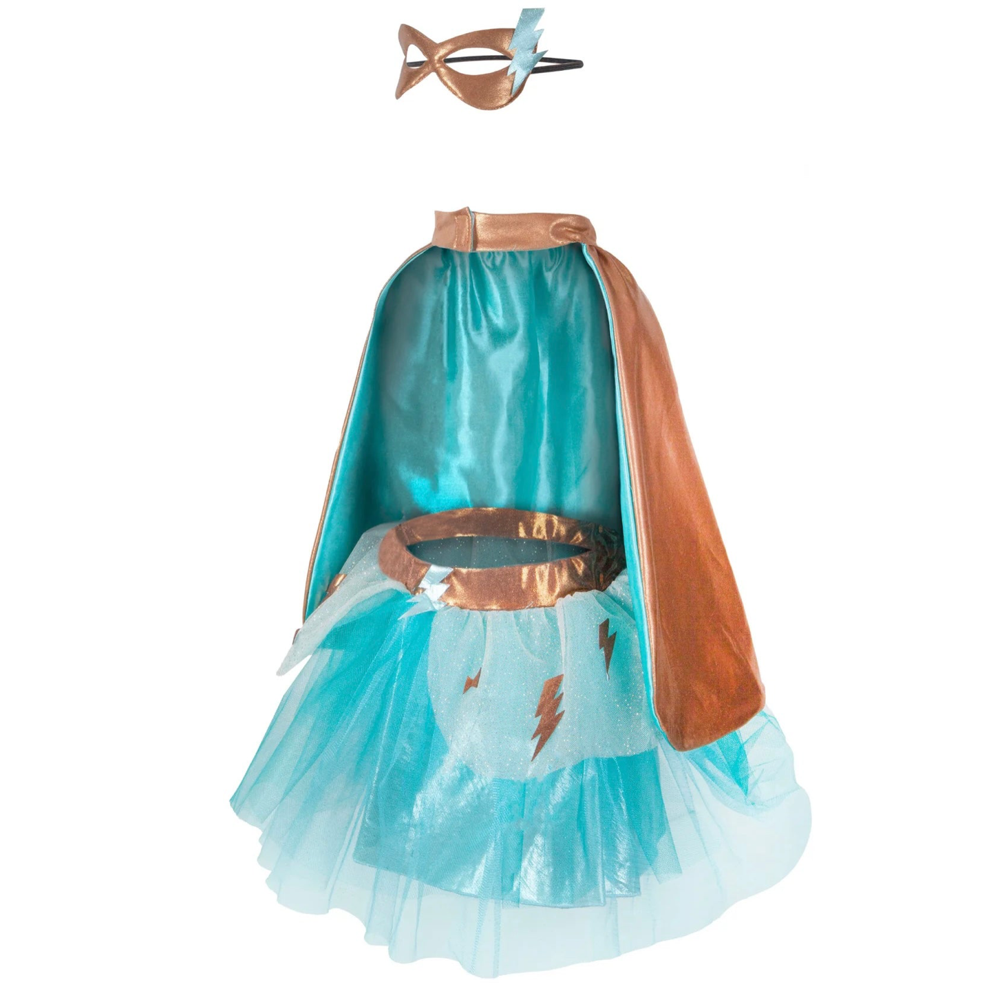 Super-duper Tutu/Cape/Mask, Copper & Teal