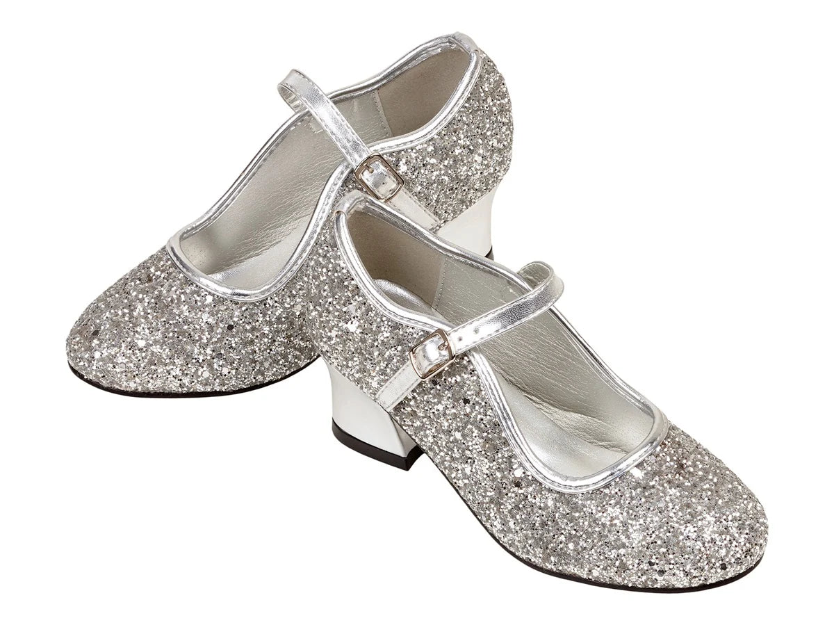 Schoentjes hoge hak Marguerita zilver glitter