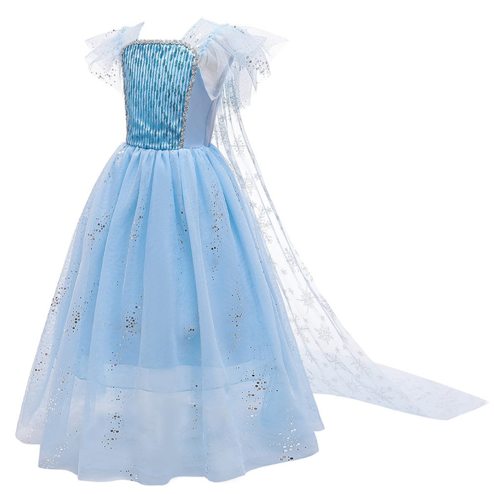 Luxe Elsa jurk blauw
